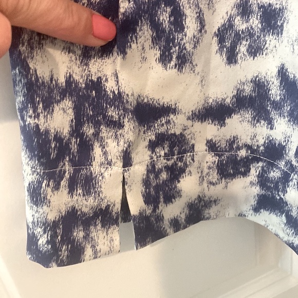 Halogen Silk White & Purple Silk Tanktop Blouse - Picture 8 of 11